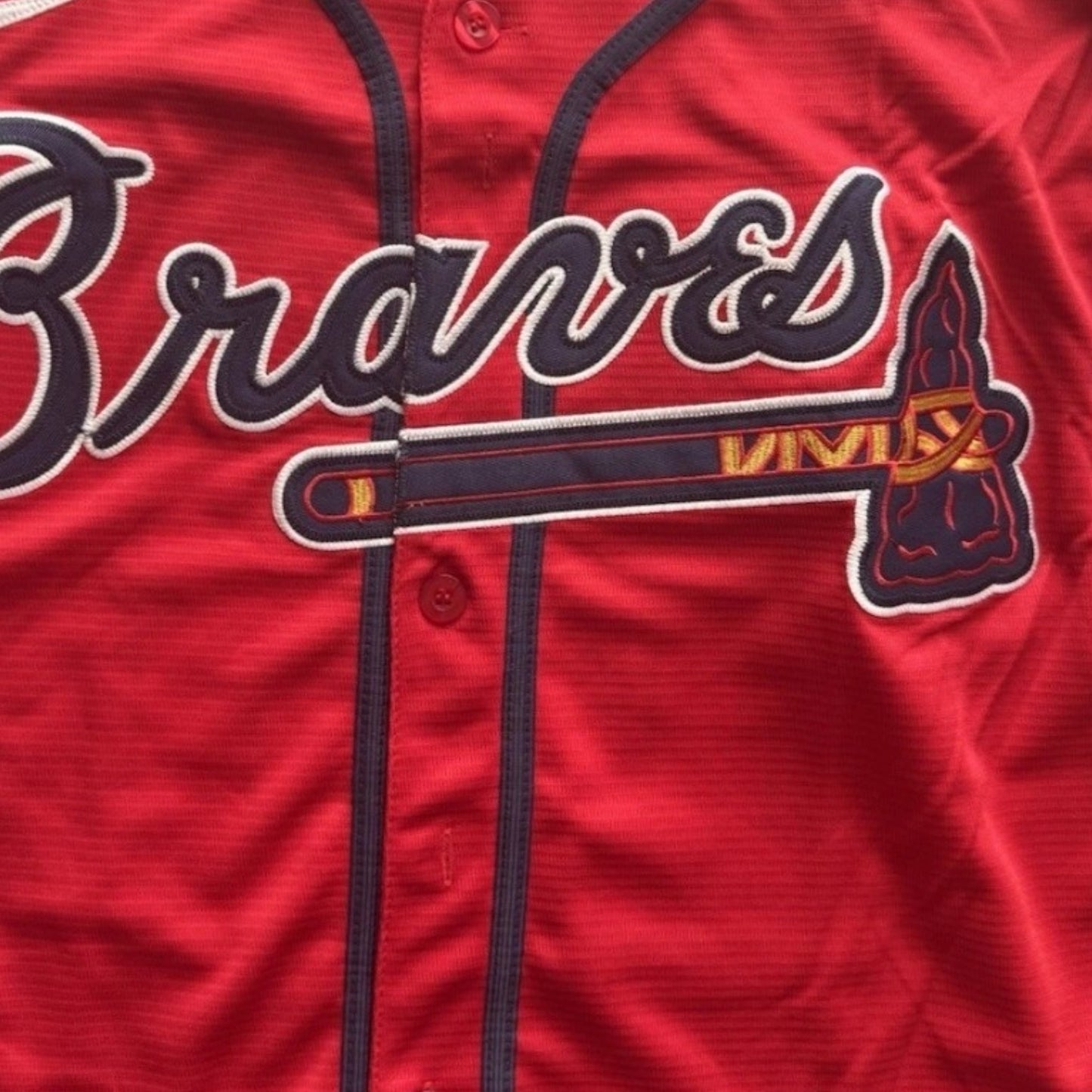 Atlanta Braves Acuña Jr Red Baseball Jersey Size Mens Medium