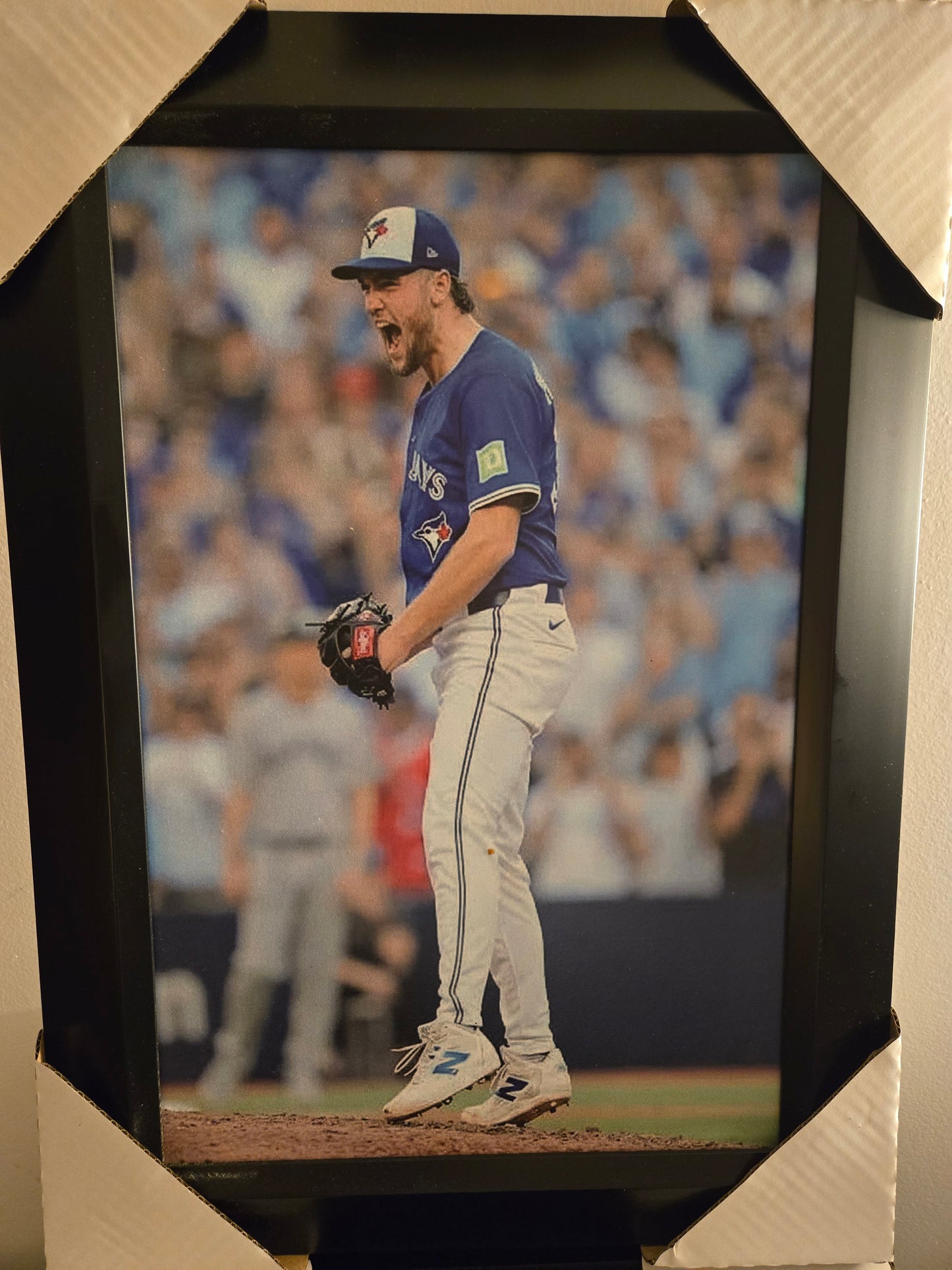 21x16 MLB Toronto Blue Jays Trey Yesavage World Series Strike Out Yankees Textured Fine Art Print