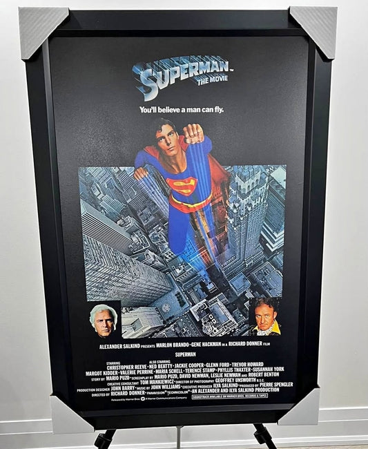 26x36 DC Comics Superman The Movie Textured Fine Art Print