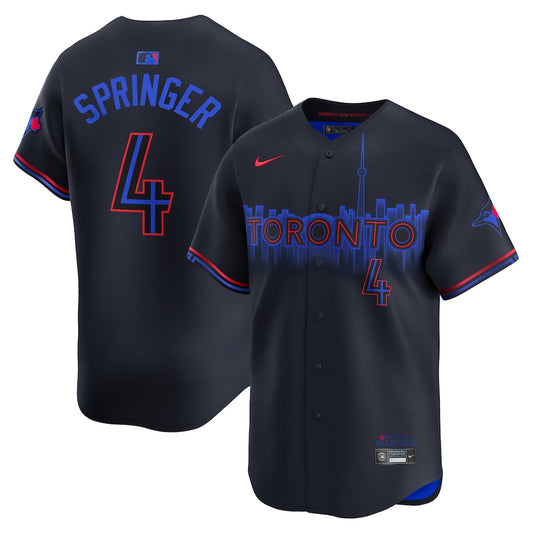 Toronto Blue Jays 50th Patch Springer City Connect Baseball Jersey Size Womens XL