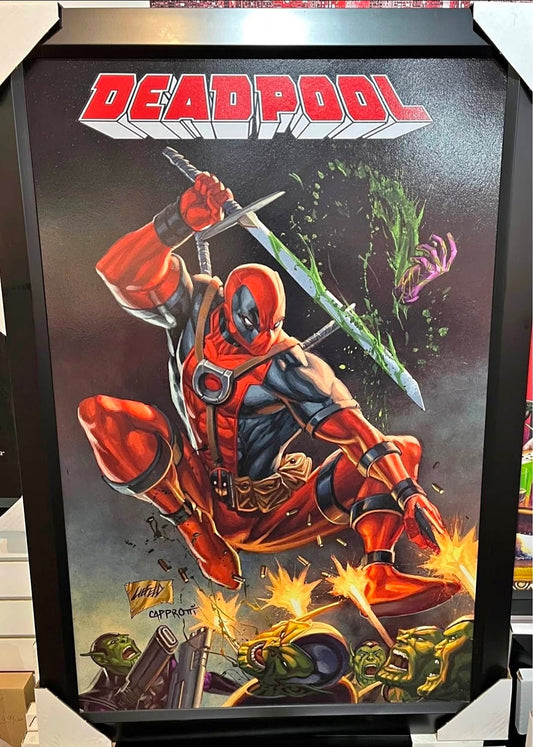 21x16 Marvel Comics Deadpool Textured Fine Art Print