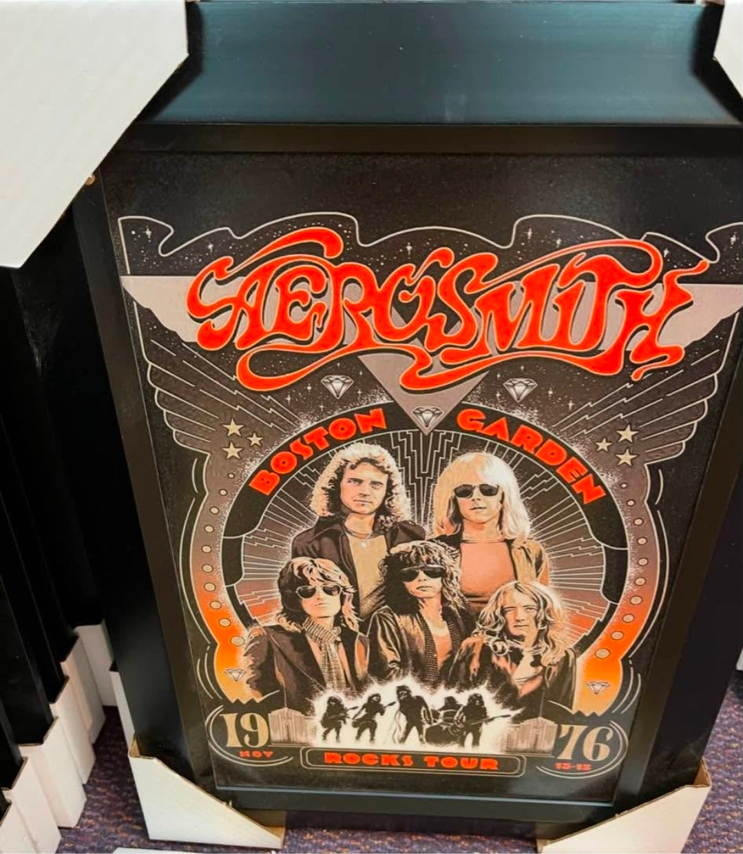 21x16 Aerosmith Textured Fine Art Print Frame