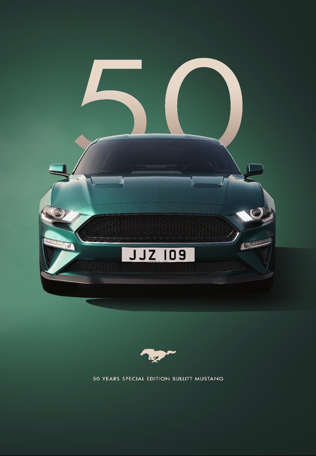 26x38 Wall Art Automotive Ford Mustang Bullitt 50th Anniversary Textured Fine Art Print