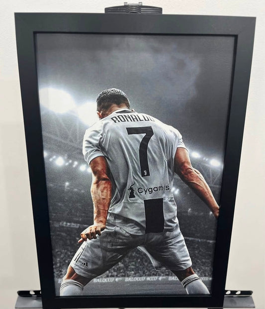 19x13 Portugal Juventus Ronaldo Football Soccer Print Frame