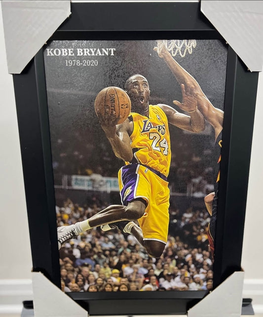 21x16 NBA LA Lakers Kobe Bryant Textured Fine Art Print