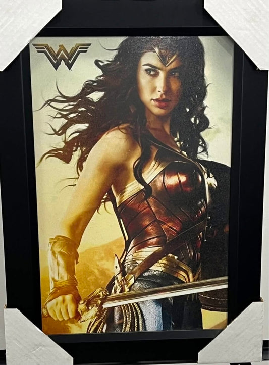 21x16 Movie Suicide Wonder Woman Textured Fine Art Print