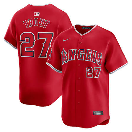 Los Angeles Angels of Anaheim Trout Red Baseball Jersey Size Mens XXL