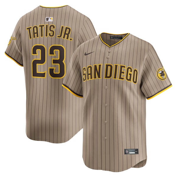 San Diego Padres Tatis Jr Brown Pinstripe Baseball Jersey Size Mens Medium