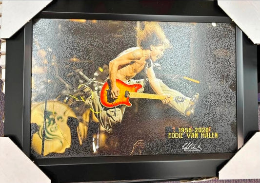 21x16 Commemorative Eddie Van Halen Textured Fine Art Print Frame