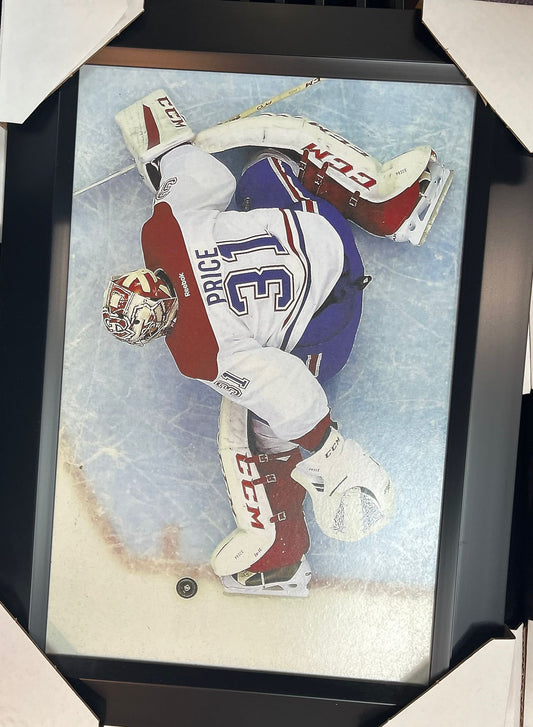 21x16 Montreal Canadiens Carey Price Textured Fine Art Print