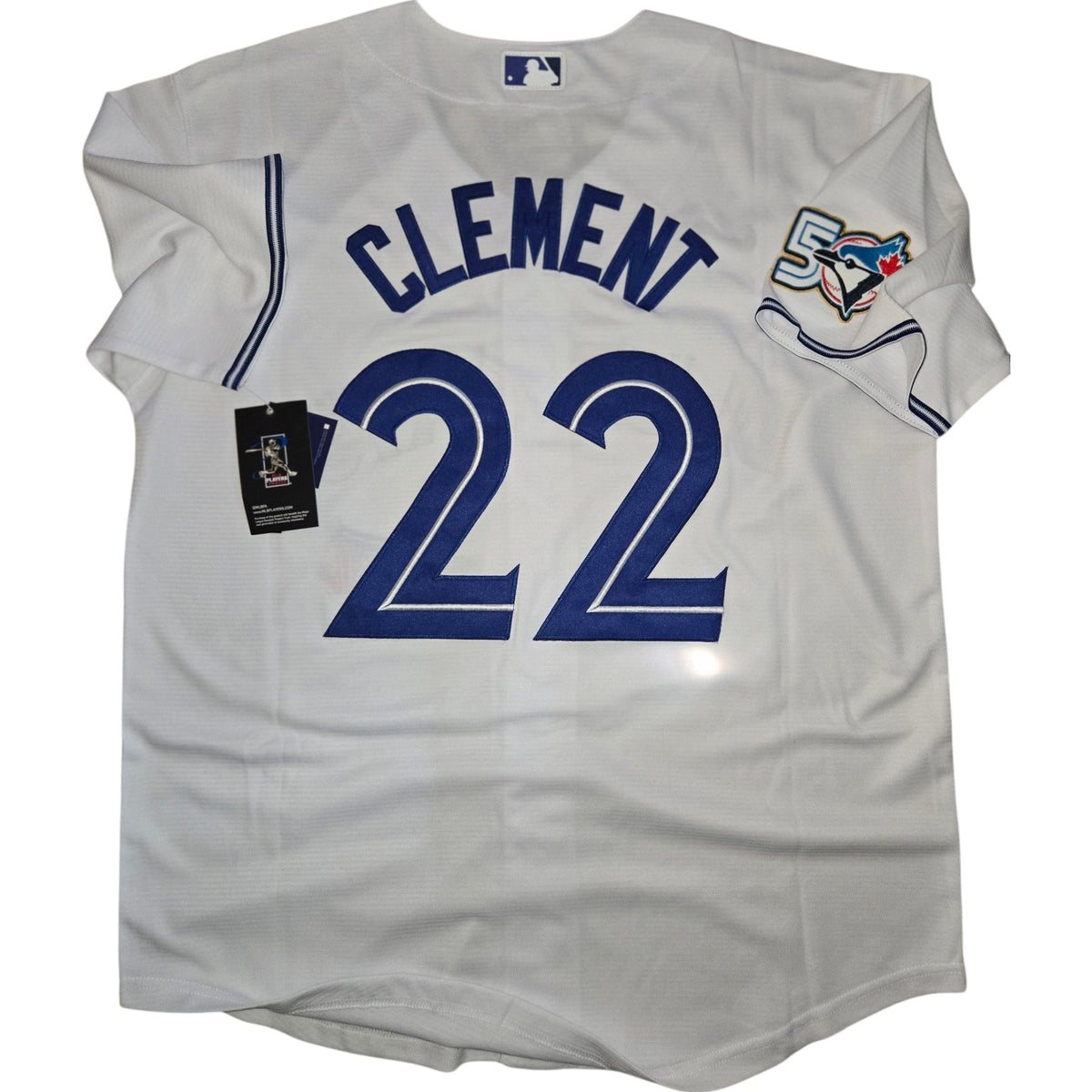 Toronto Blue Jays 50th Patch Clement White Baseball Jersey Size Womens Small