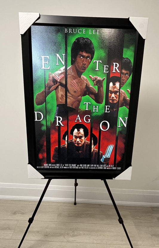26x38 Movie Enter The Dragon Bruce Lee Textured Fine Art Print