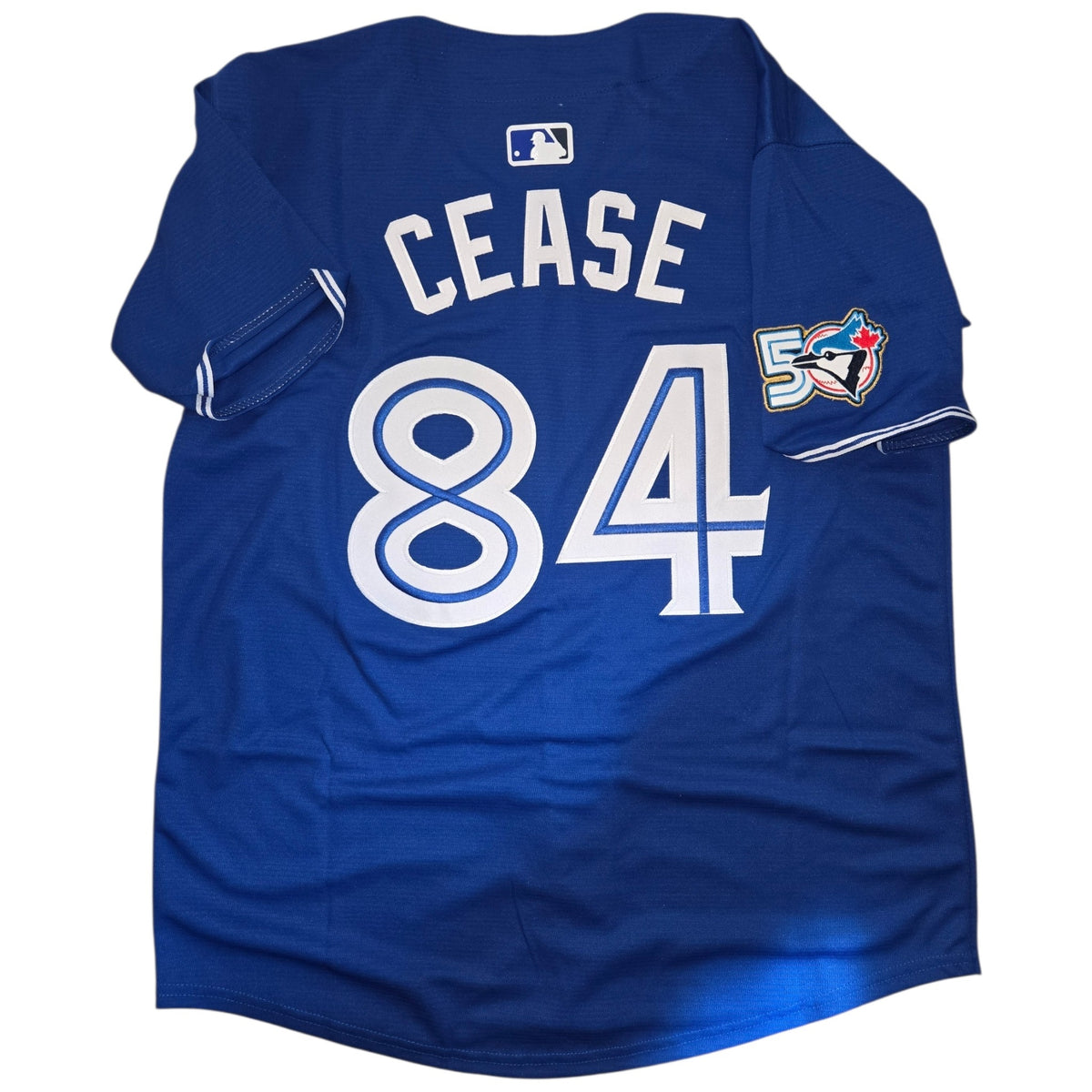 Toronto Blue Jays 50th Patch Cease Dark Blue Baseball Jersey Size Mens Medium