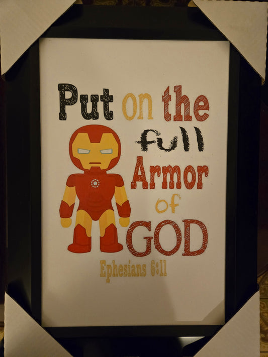 21x16 Religous Nursery Biblical Verse Textured Fine Art Print