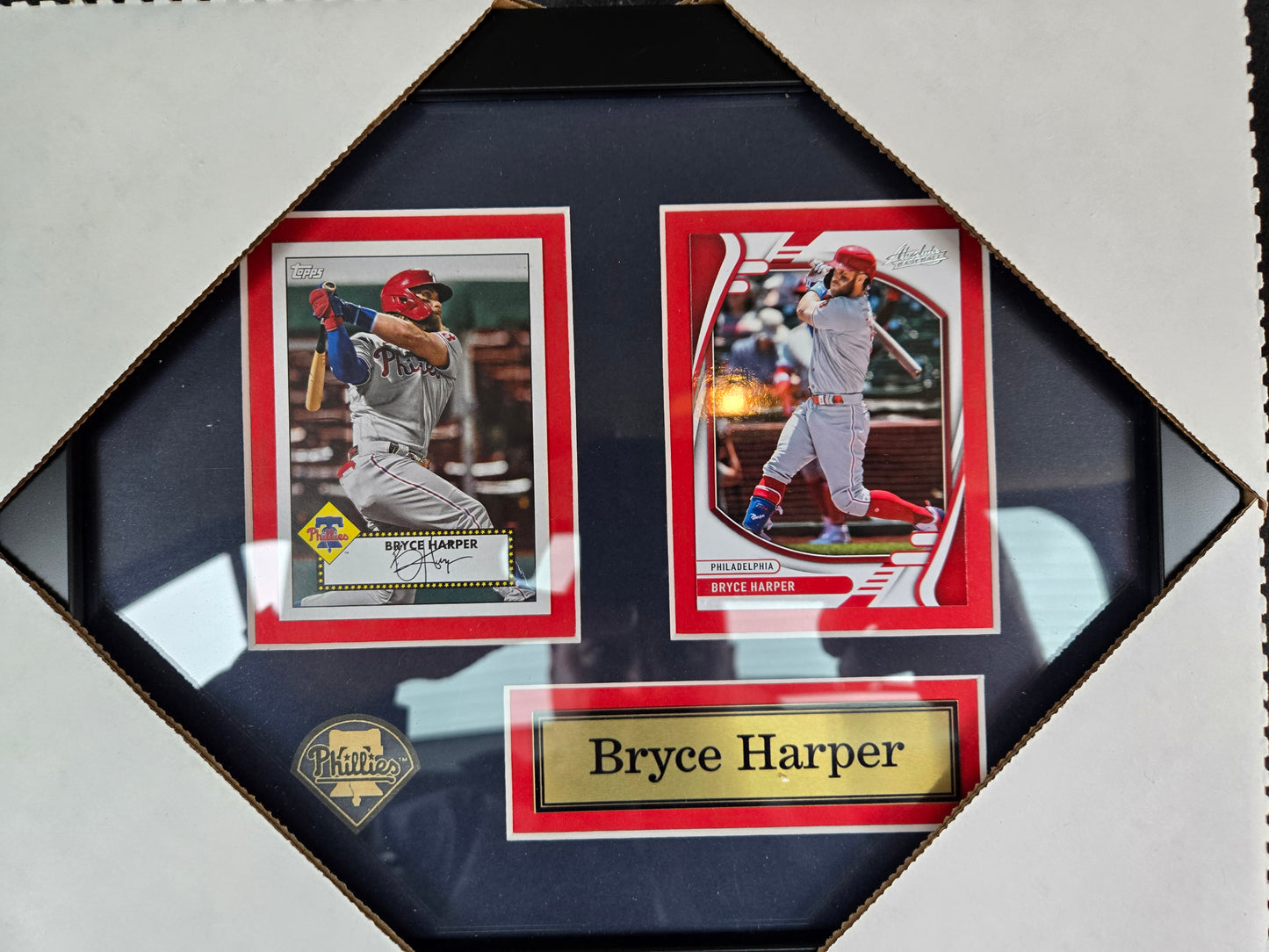 12x10 MLB Philadelphia Phillies Bryce Harper 2 Card Collector Frame