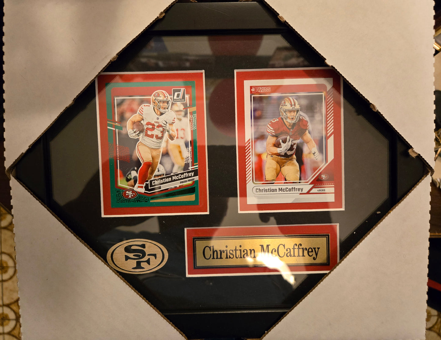 12x10 NFL San Francisco 49ers Christian McCaffrey 2 Card Collector Frame