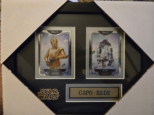 Star Wars C3PO R2D2 2 card collector frame