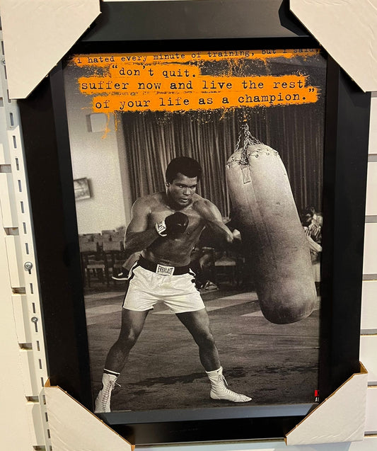 21x16 Boxing Muhammed Ali Motivational Textured Fine Art Print
