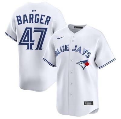 Toronto Blue Jays 50th Patch Barger White Baseball Jersey Size Mens Large