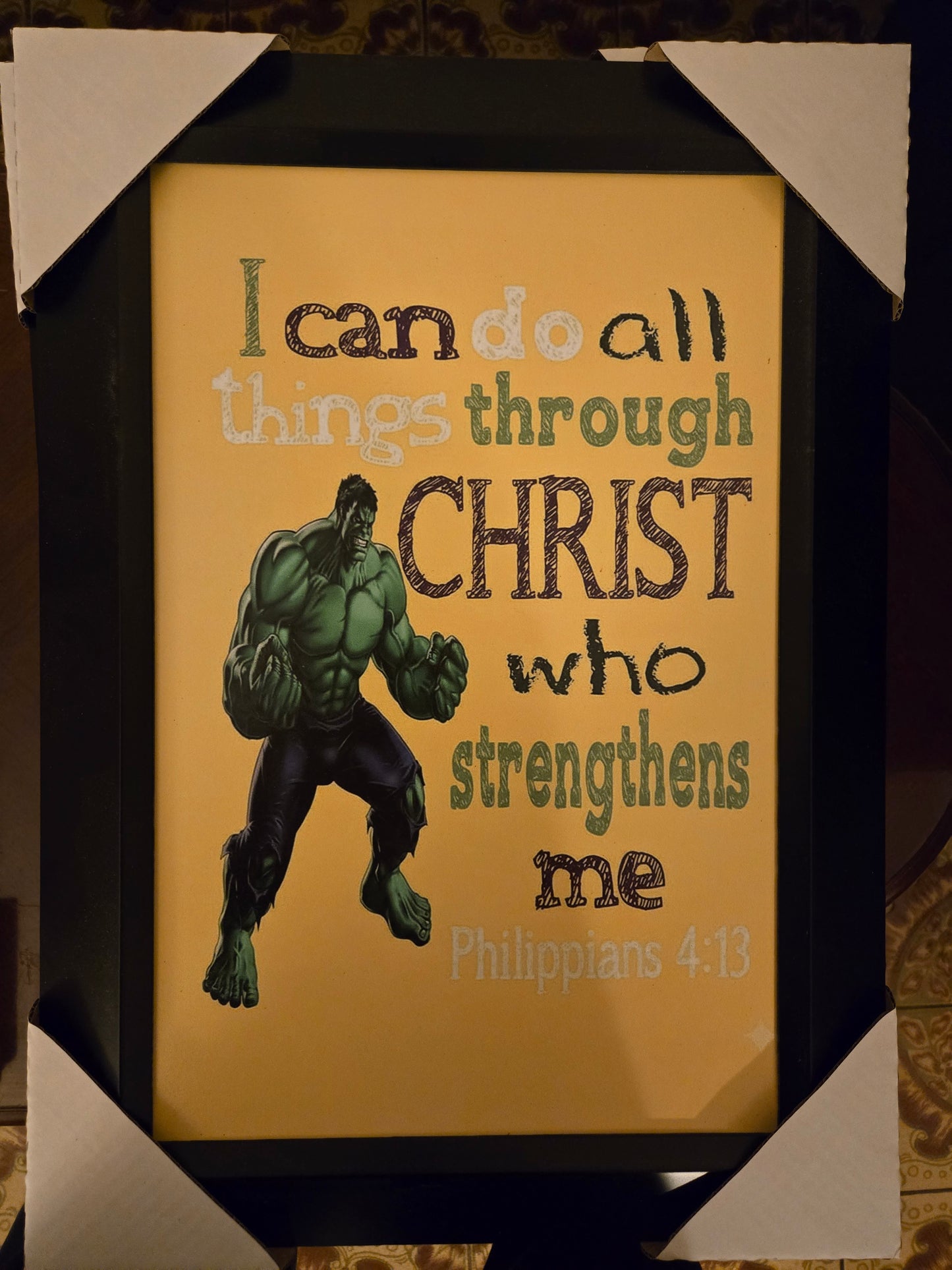 21x16 Religous Nursery Biblical Verse Textured Fine Art Print