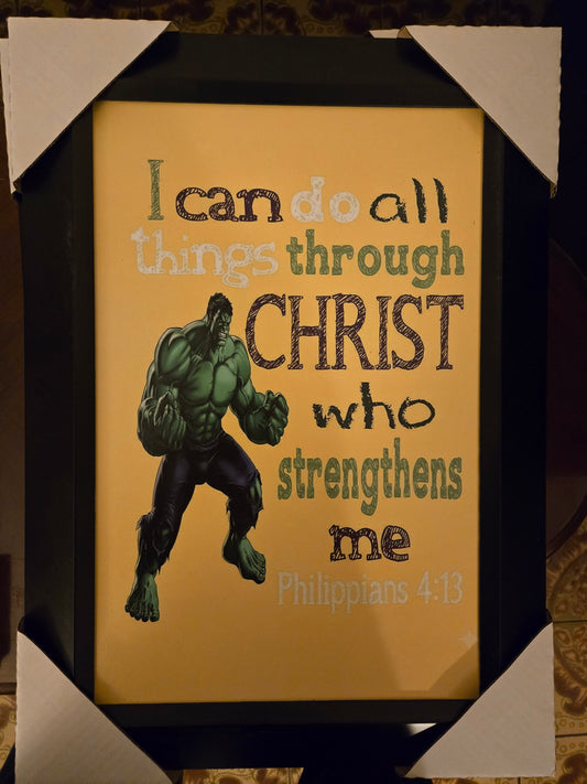 21x16 Religous Nursery Biblical Verse Textured Fine Art Print