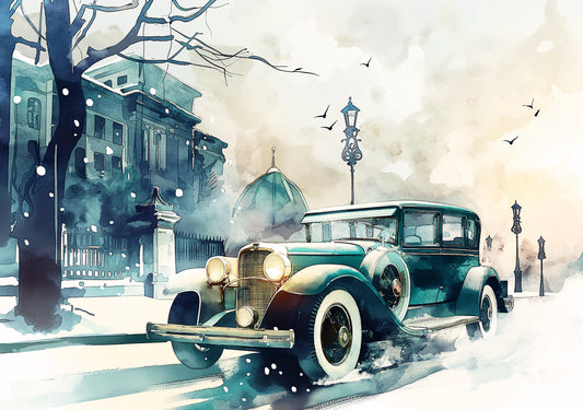 26x38 Wall Art Scenic Toronto Automobile Textured Fine Art Print