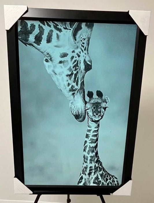 26x38 Wall Art Animals Giraffe Textured Fine Art Print