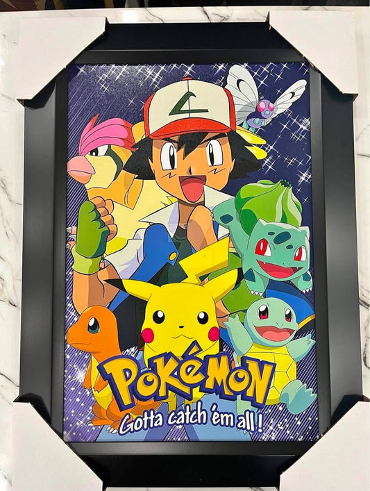 21x16 Pokémon Textured Fine Art Print
