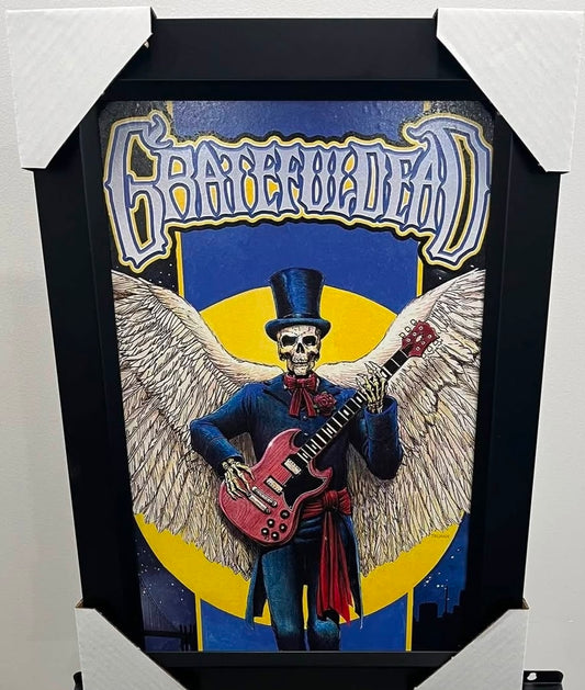 21x16 Greatful Dead Textured Fine Art Print Frame