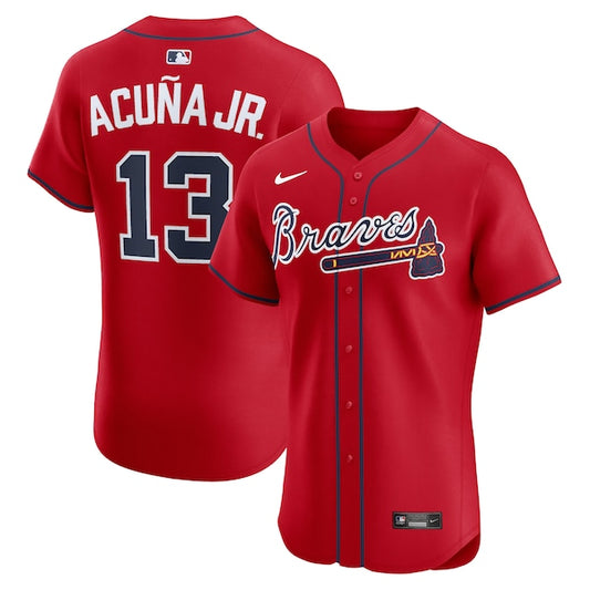 Atlanta Braves Acuña Jr Red Baseball Jersey Size Mens XXXL