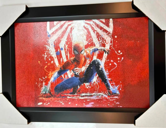 21x16 Marvel Comics Spiderman Textured Fine Art Print