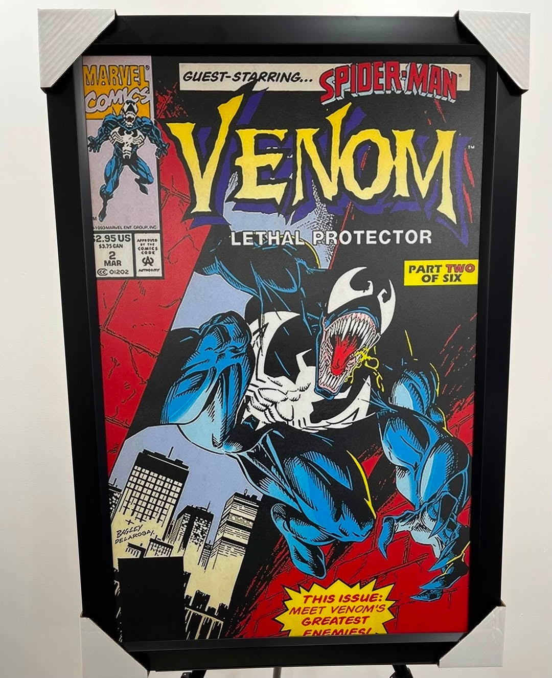 26x38 Marvel Comics Venom Textured Fine Art Print