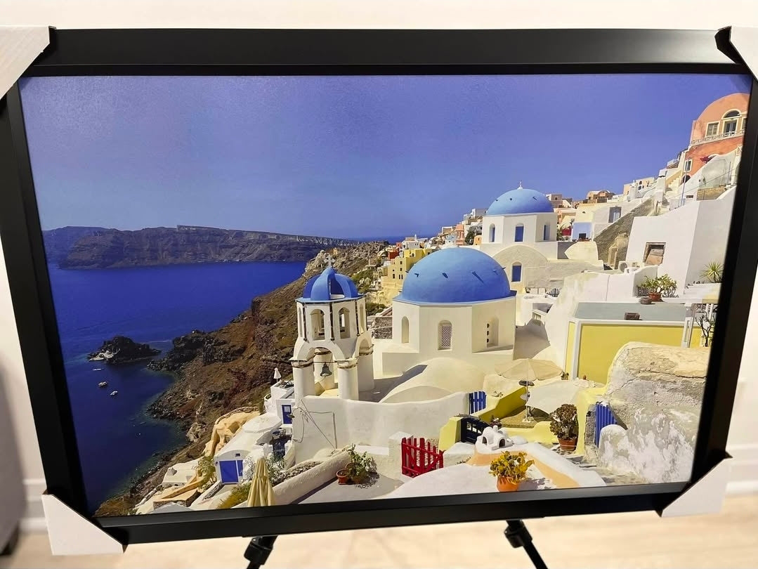 26x38 Wall Art Scenic Santorini Greece Textured Fine Art Print