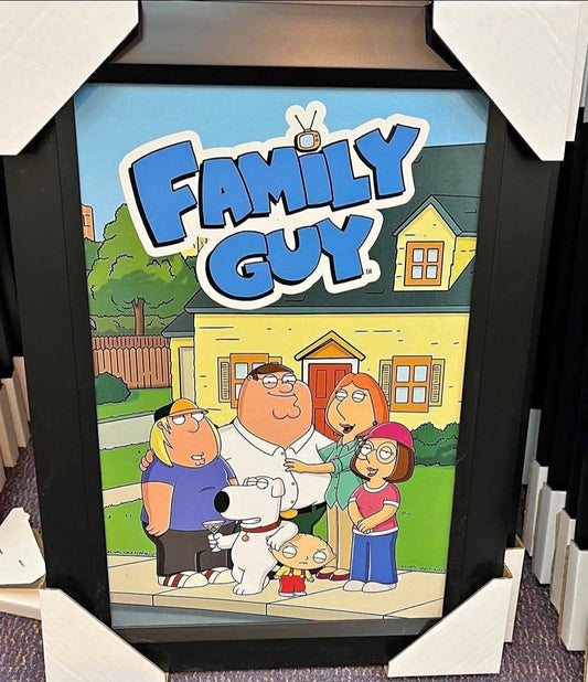 21x16 Family Guy  Textured Fine Art Print