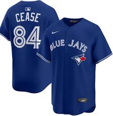 Toronto Blue Jays 50th Patch Cease Dark Blue Baseball Jersey Size Womens Medium
