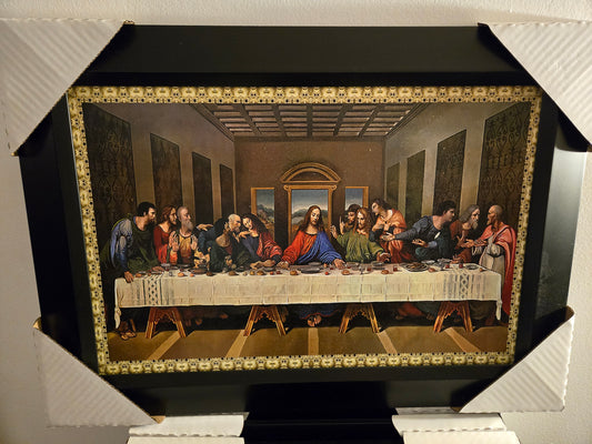 21x16 Religous Jesus The Last Supper Textured Fine Art Print